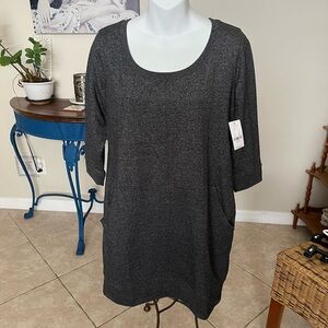 NWT New York & Company 3/4 Sleeve Gray Dress - S